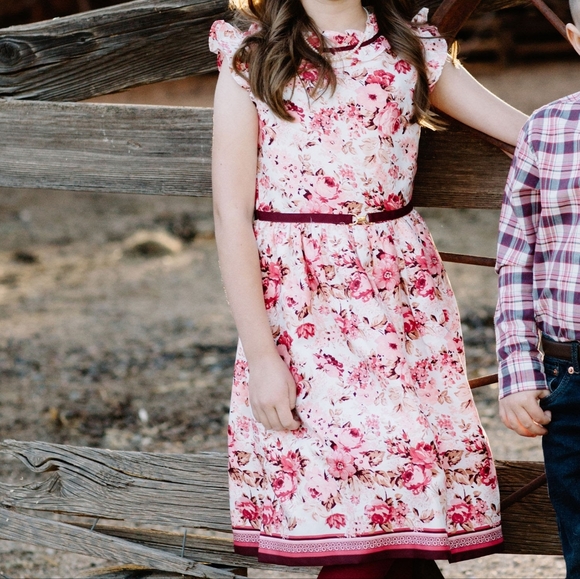 Janie and Jack Other - Janie and Jack Floral Dress, headband, and tights